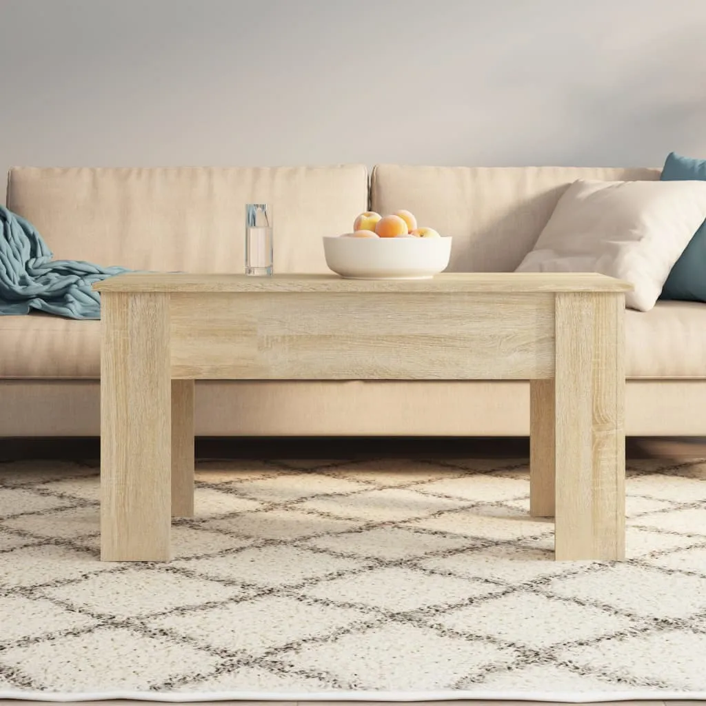Table basse salon chêne sonoma 101 cm pour apéritifs et décoration - 3