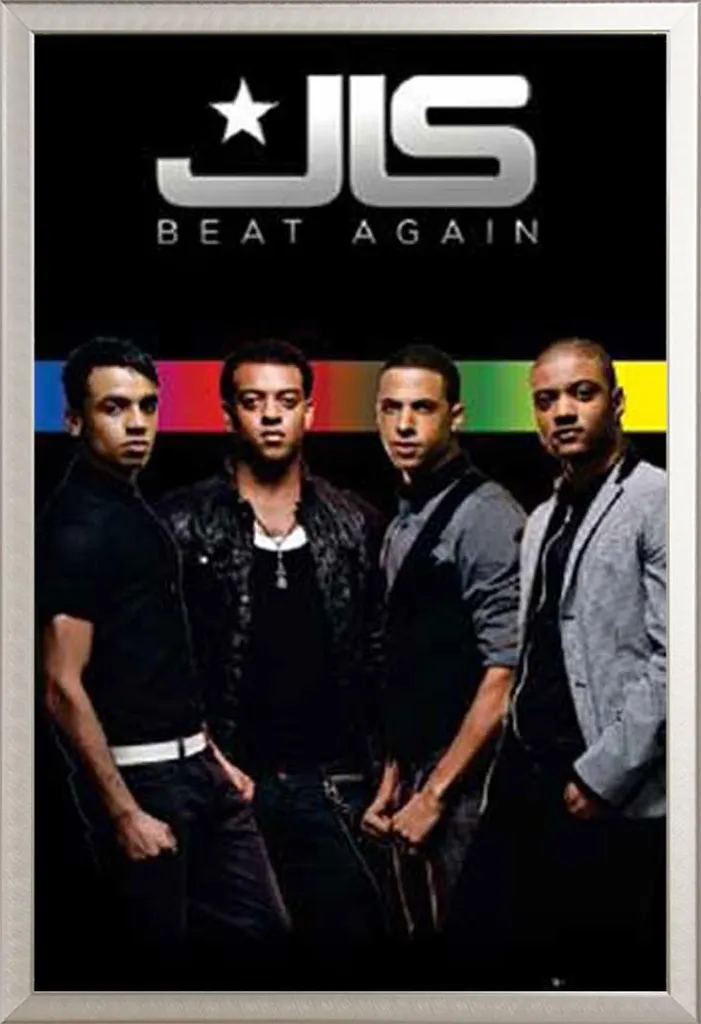 Arredo Casa: Poster JLS Beat Again in Cornice Alluminio Argento