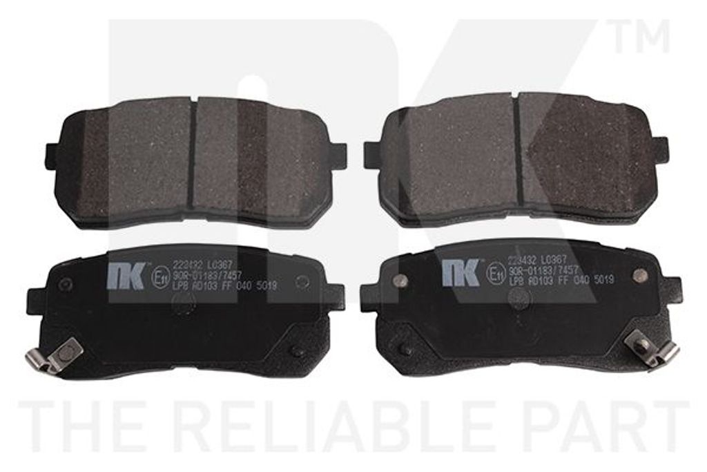 1 NK Bremsbeläge Bremsklötze HINTEN 223432