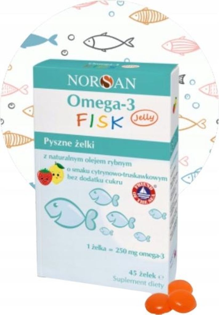 NORSAN Omega-3 FISK Jelly – pre deti chutné žuvačky s Obrázok produktu 