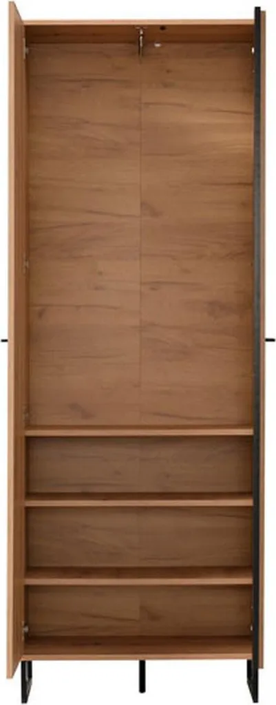 Petite Armoire Gain de Place 71cm Seriate, Rangement 2 Portes et Penderie