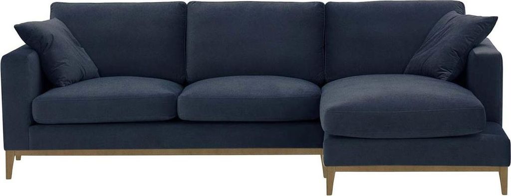 Rechtsseitiges Ecksofa Covex Wood-Velluto 11-wax black