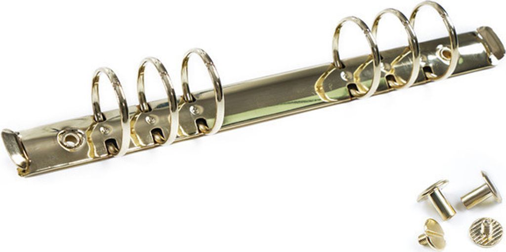 2 Stück A5-Notizbuch-Mechanismen mit 6 Löchern, 3 cm Durchmesser, goldfarben, Metallclip, Ringbuch, DIY-Füllung, Papieraufbewahrungsordner, Zube...