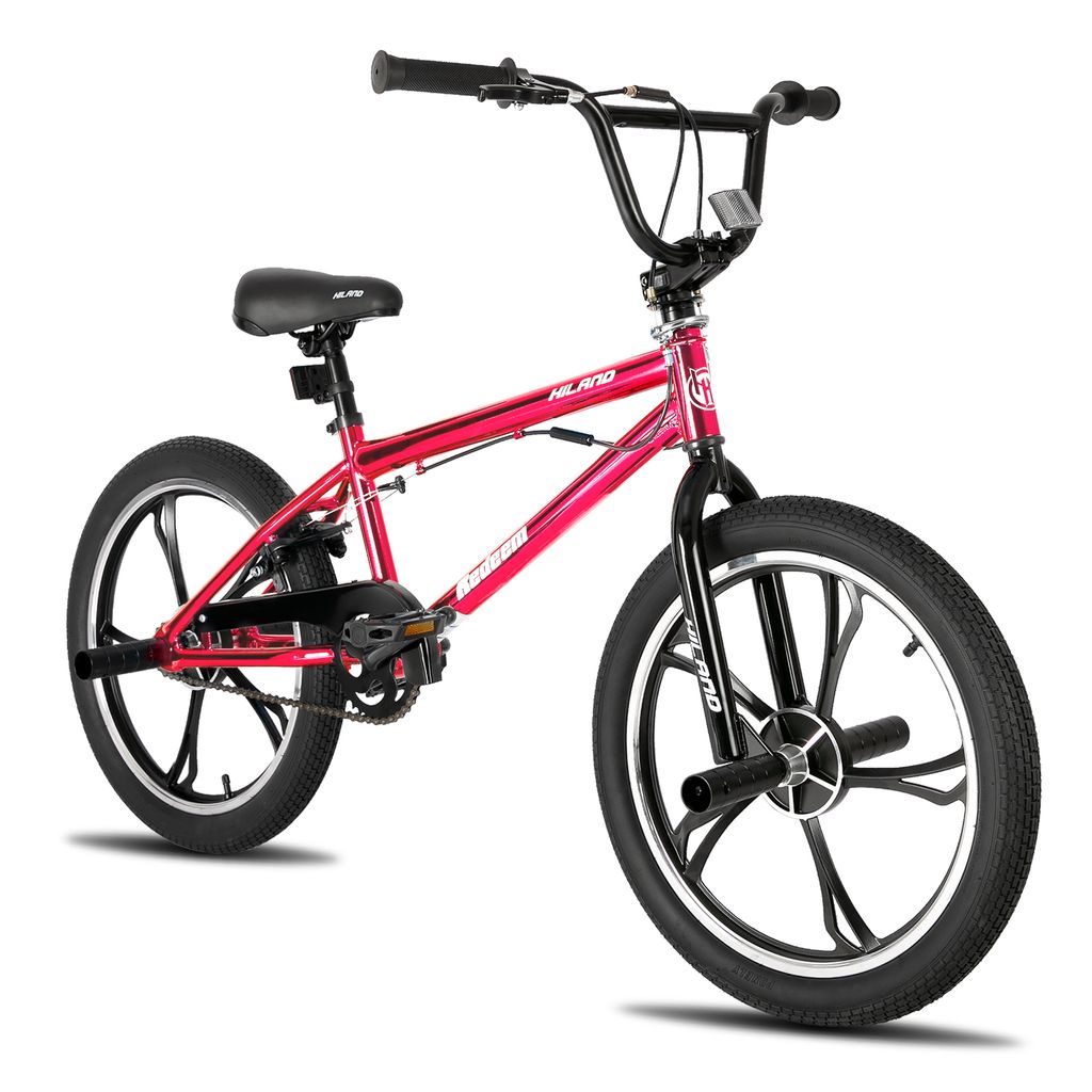 Hiland 20 Zoll 5Multiple Speichen Kinder BMX Fahrrad für Jungen Mädchen ab 7 8 9 10 Jahre alt, 360 Grad Rotor Freestyle, 4 Pegs Single Speed Kinder