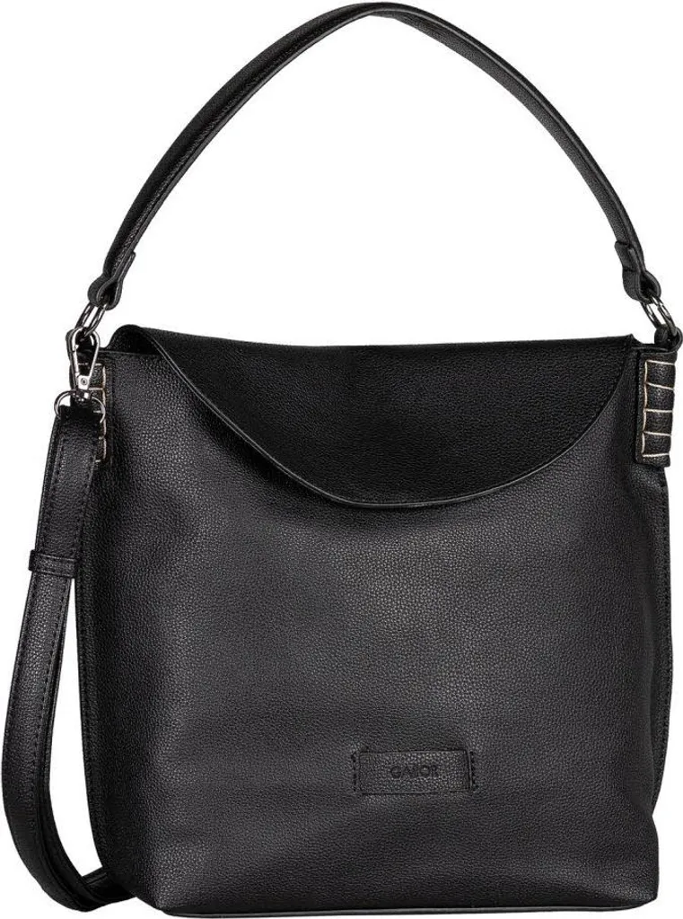 Sac hobo Gabor Carmela Hobo Bag M 0 en simili cuir souple noir