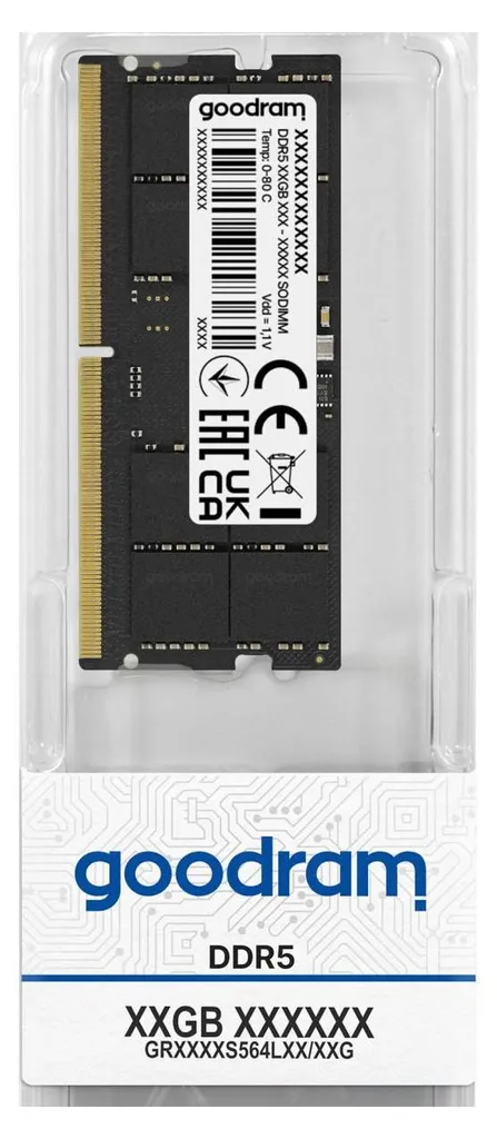 Mémoire RAM DDR5 GoodRam 16 Go 5600 MHz CL46 pour PC de bureau