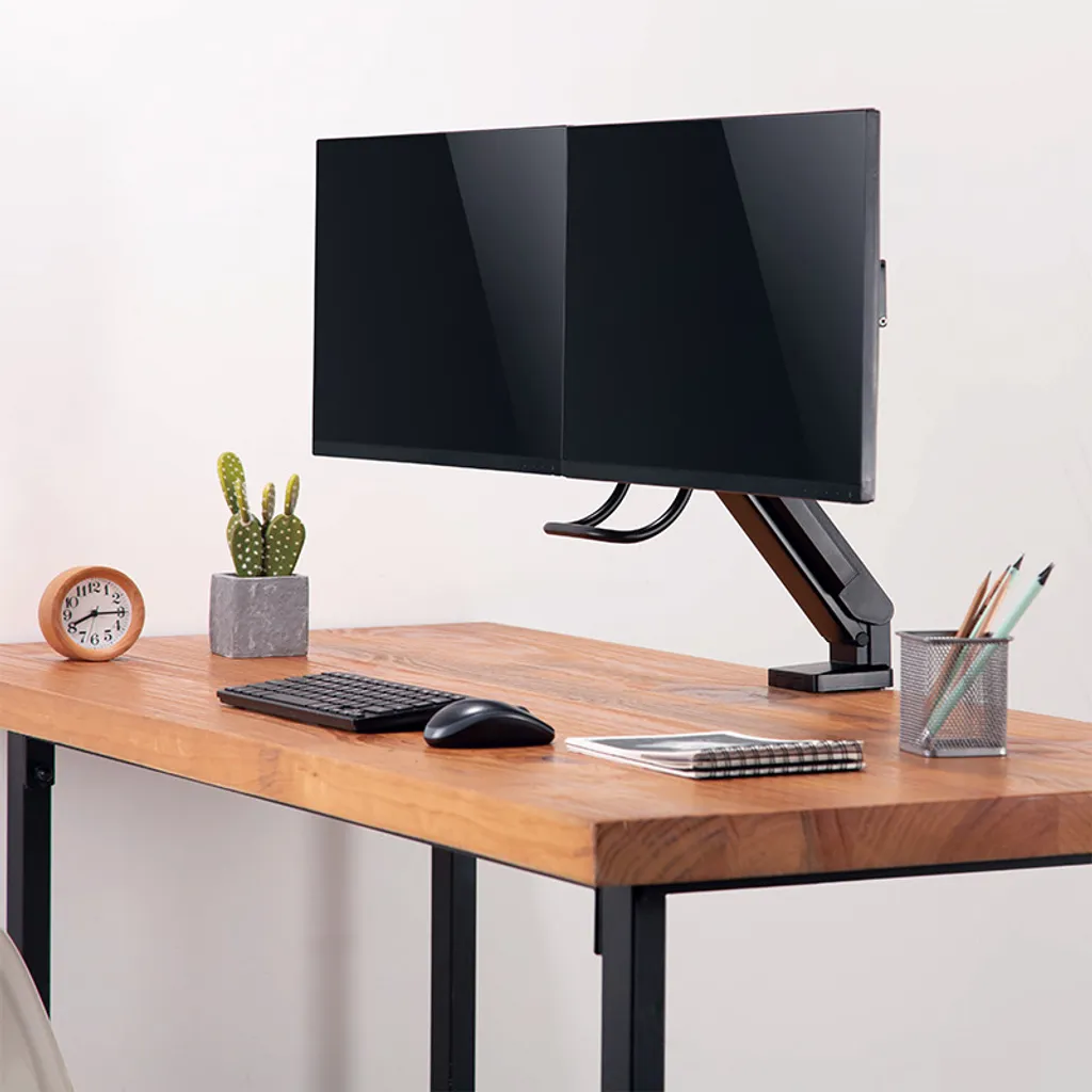 Double Support Écran Ergonomique pour Bureau Télétravail 17-27" - 7