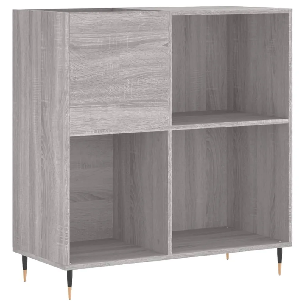 SYFAX™ Storage Vinili in Legno Multistrato: 84,5x38x89 Grigio Sonoma