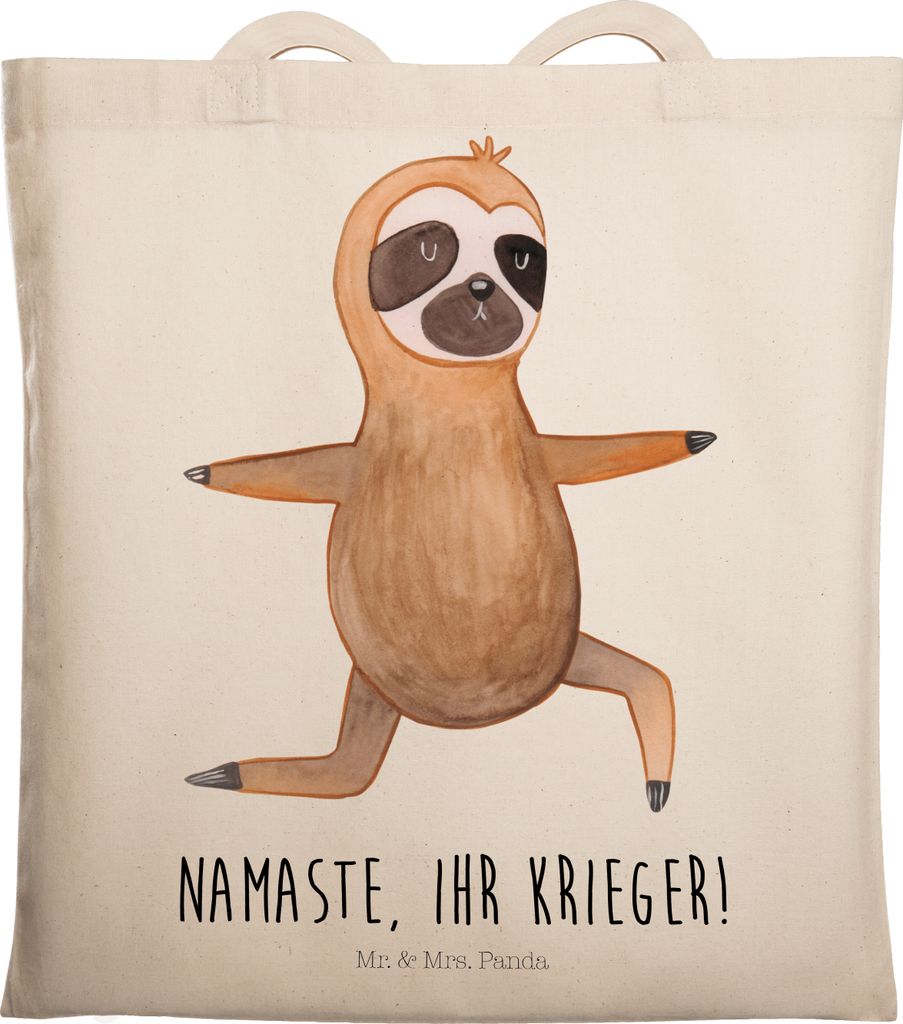 Mr. & Mrs. Panda Uni Tasche Faultier Yoga - Transparent - Geschenk, Beutel, baumwolle, Jutebeutel, Namaste, Freizeittasche, Tote Bag, Faultiere