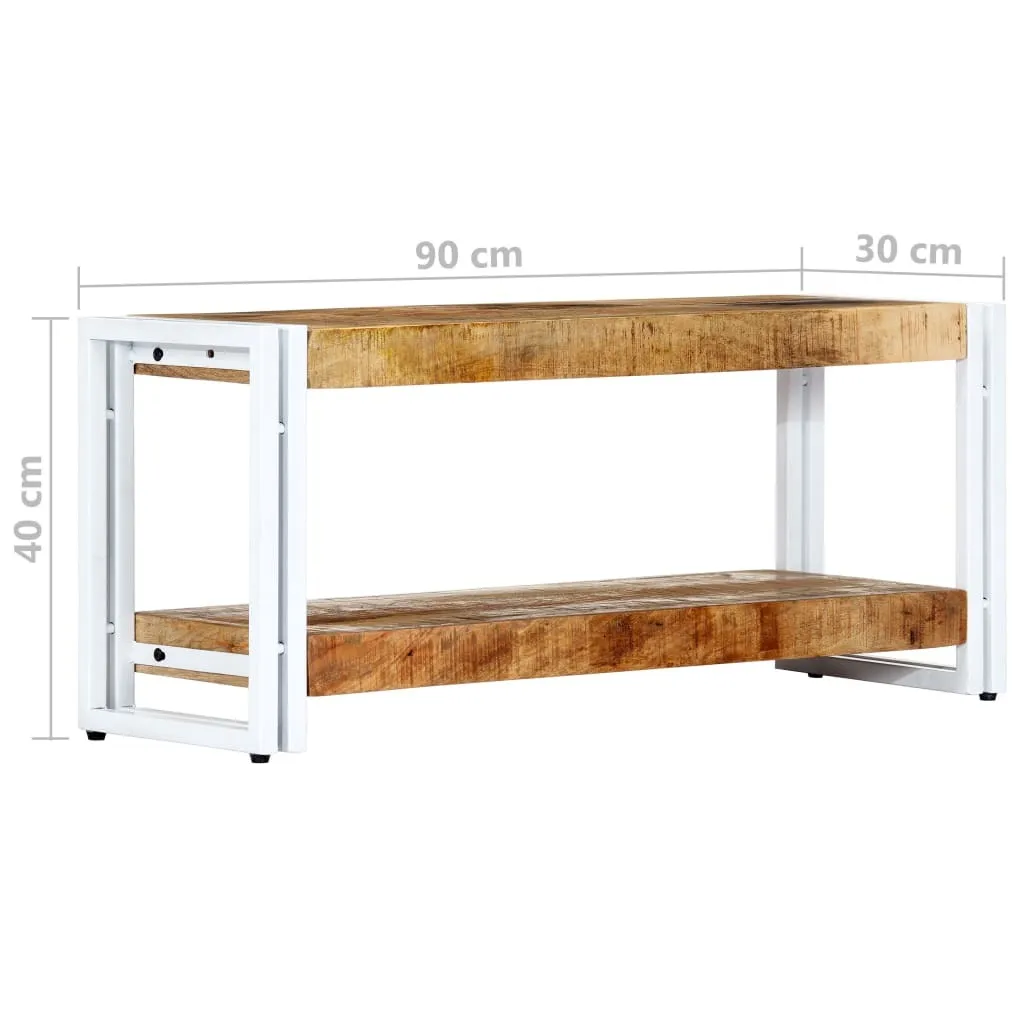 Meuble TV en manguier massif robuste et compact de 90cm - 7