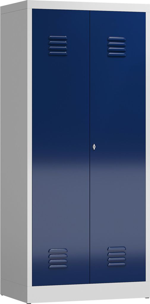 Spind Mehrzweckschrank Spindschrank 1800 x 800 x 500 mm, lichtgrau/enzianblau X-515711