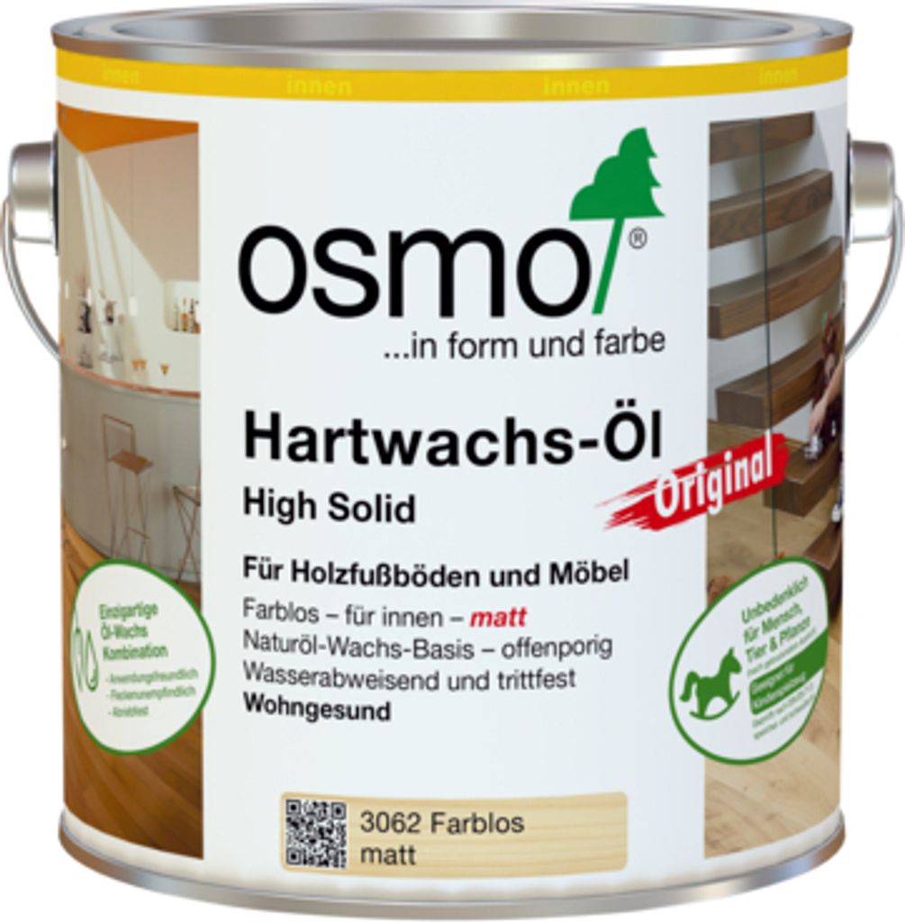 Osmo Hartwachs-Öl Original Farblos Matt 2,50 l - 10300050 Produktbild 