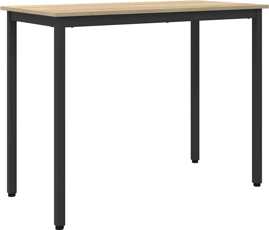 Tavolo Lavoro Industriale Rovere Sonoma e Acciaio 100x50x76,5 cm