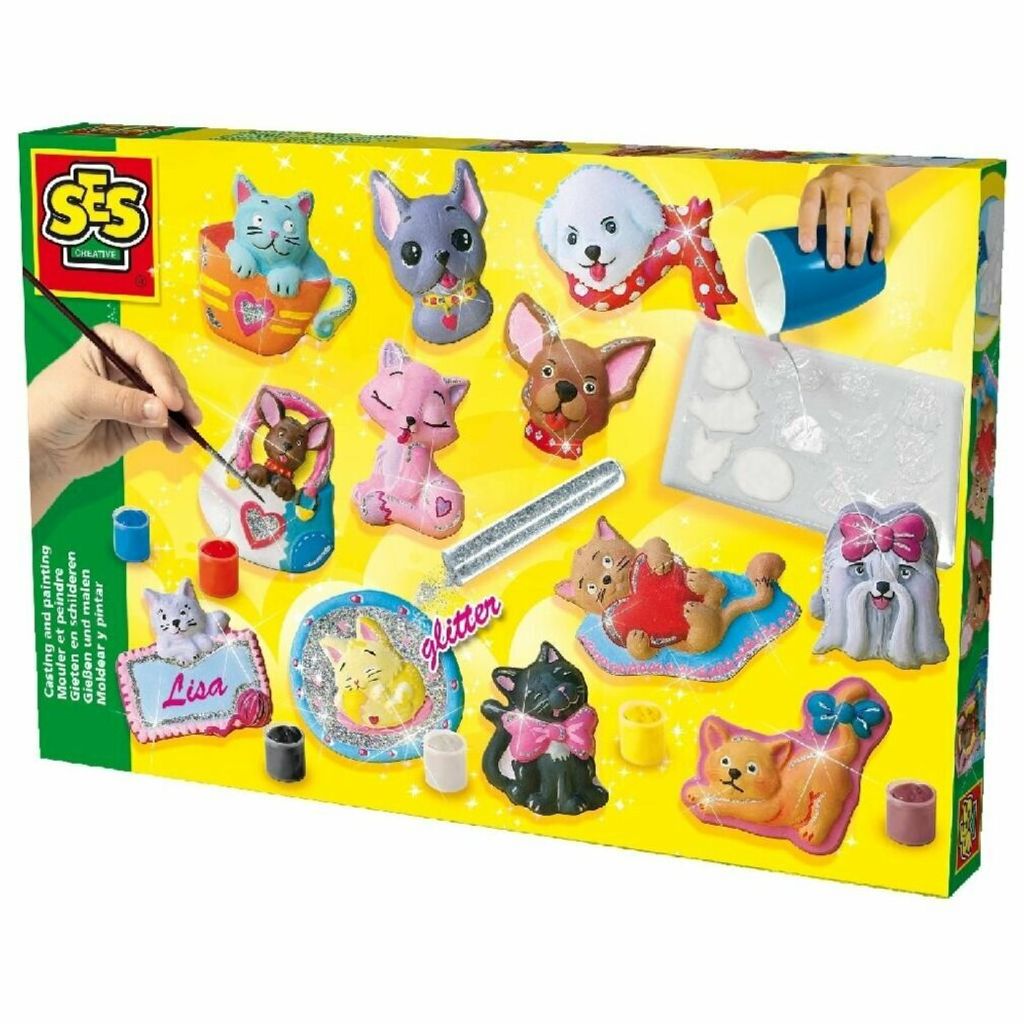 SES Gipsabdrücke+Farben Katzen und Hunde 01154 11543 Produktbild 