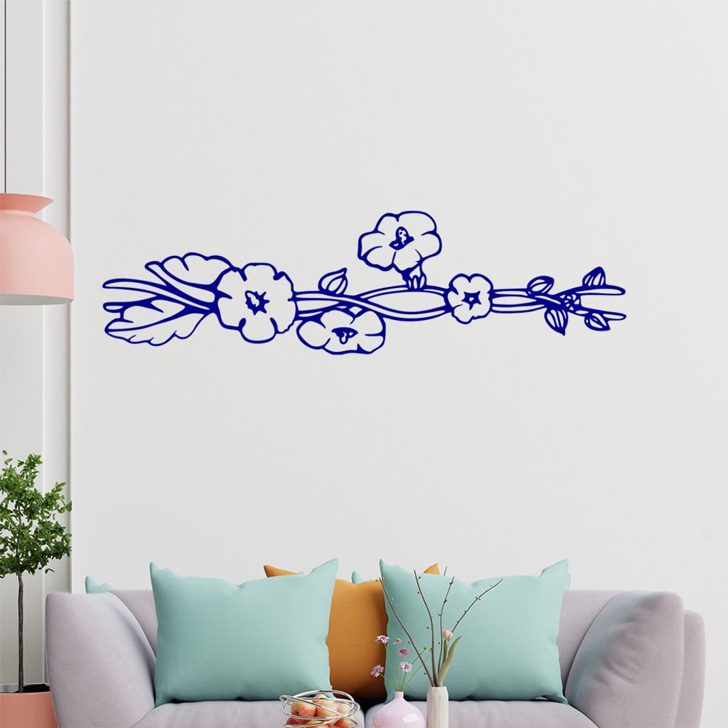 Kirschen - Pflanzen Wandtattoo in 6 Größen - Wandaufkleber Wall Sticker - Dekoration, Küche, Wohnzimmer, Schlafzimmer, Badezimmer