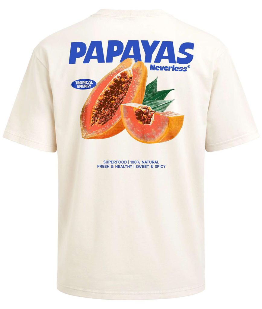 Herren T-Shirt - Papaya - Oversized Relaxed Fit Printshirt Sommer Fashion Streetstyle Neverless