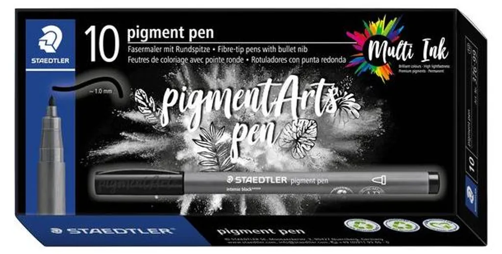 Stylo à pigments 376-99 pigmentArts noir intense et pointe précision