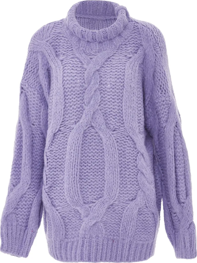 Maglione Donna ebeeza Lavanda Taglia M - Morbido Girocollo Invernale