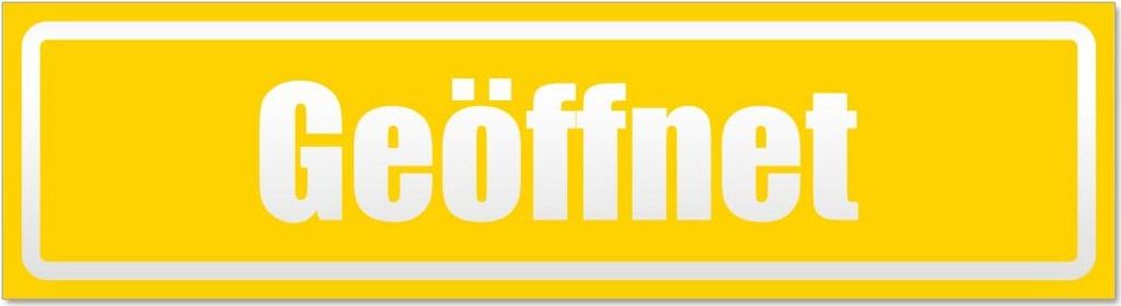 Geöffnet invertiert Magnetschild Schild magnetisch