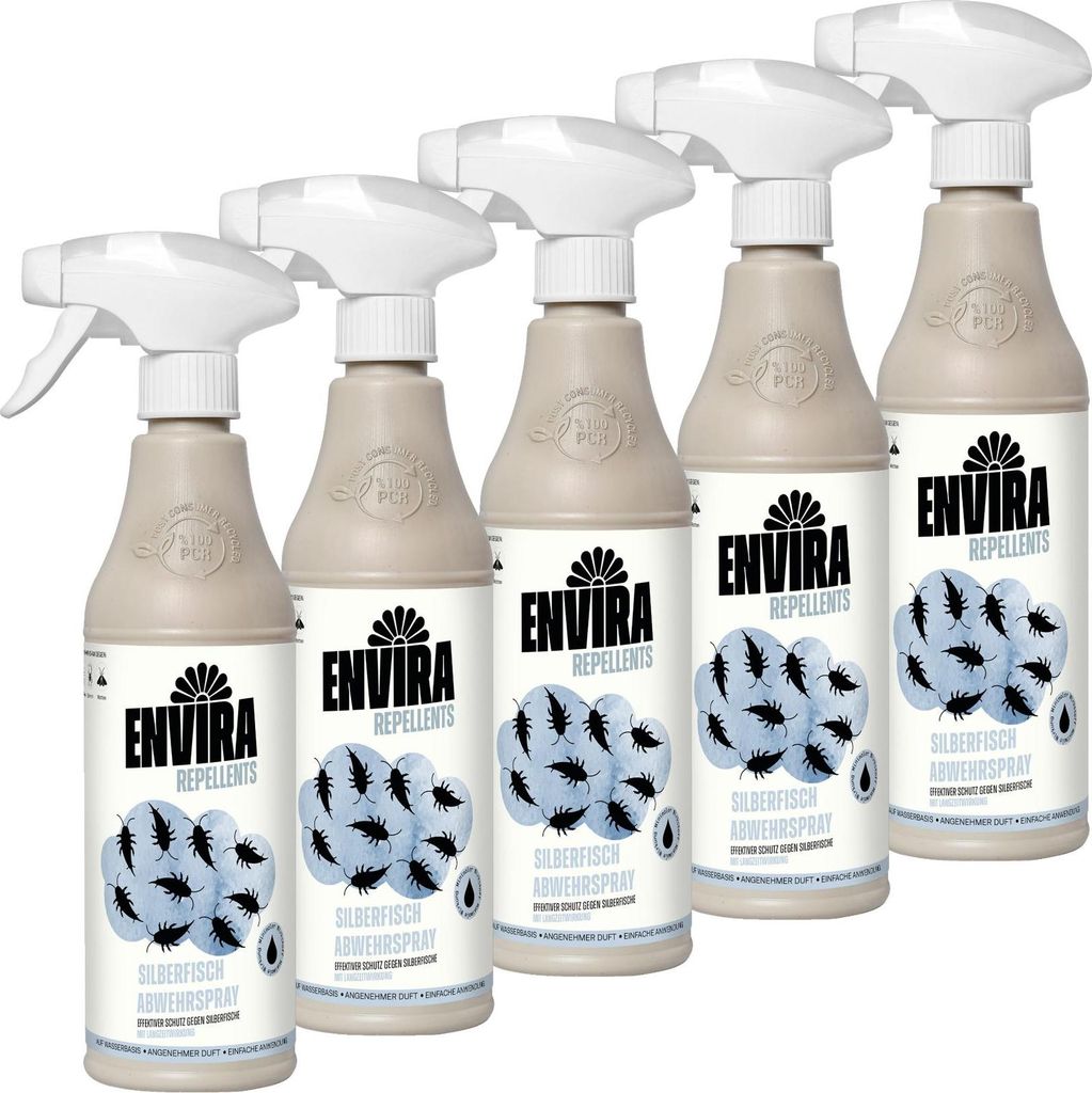 Envira Silberfisch Abwehrspray mit Vorteilspack 5x500ml