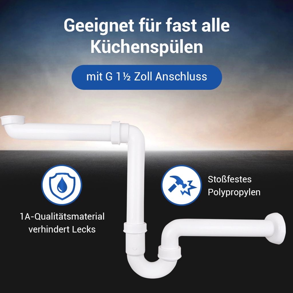 Aquade Geruchsverschluss Röhrengeruschverschluss Produktbild 3