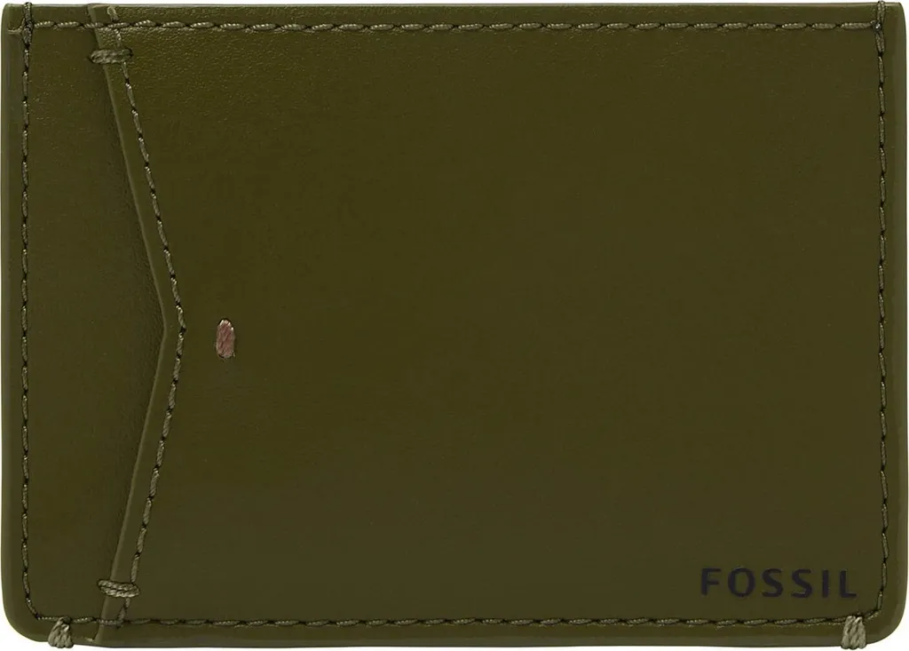 Regalo Uomo Fossil Joshua Portacarte Green | Pelle Vegan Originale