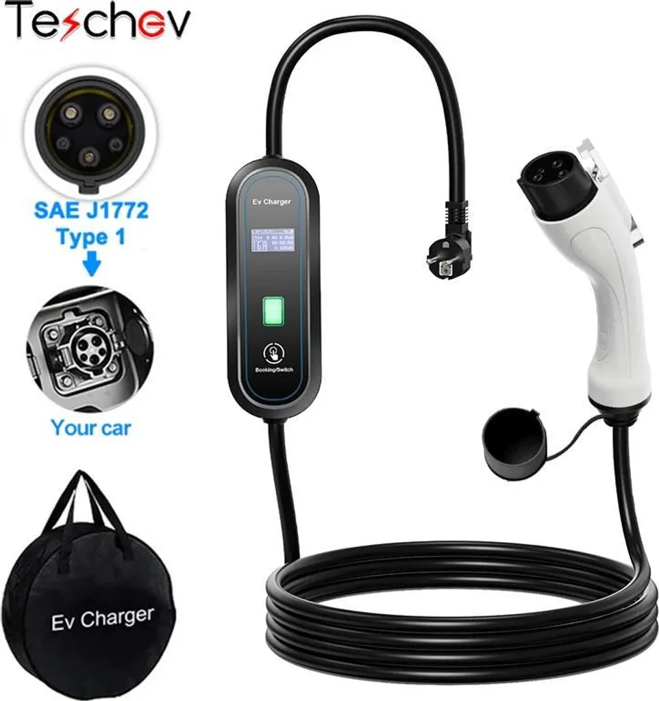 Chargeur EV 16A Type 1 à courant modulable 3,5m pour charge accélérée - 2