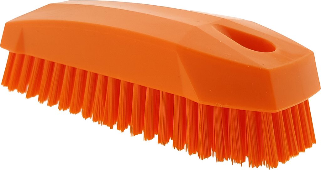 VIKAN Handbürste Nagelbürste Hart 130mm Orange – Gründliche Reinigung für makellose Hände & Nägel. Robust, hygienisch und langlebig, 1 Stück.