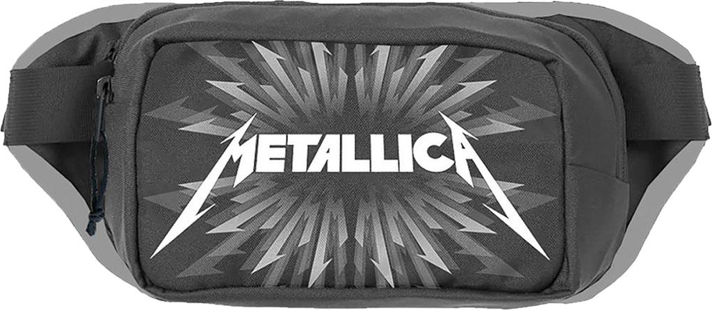 Metallica - Schultertasche, Blitz-Motiv RO13709 (Einheitsgröße) (Schwarz/Weiß)