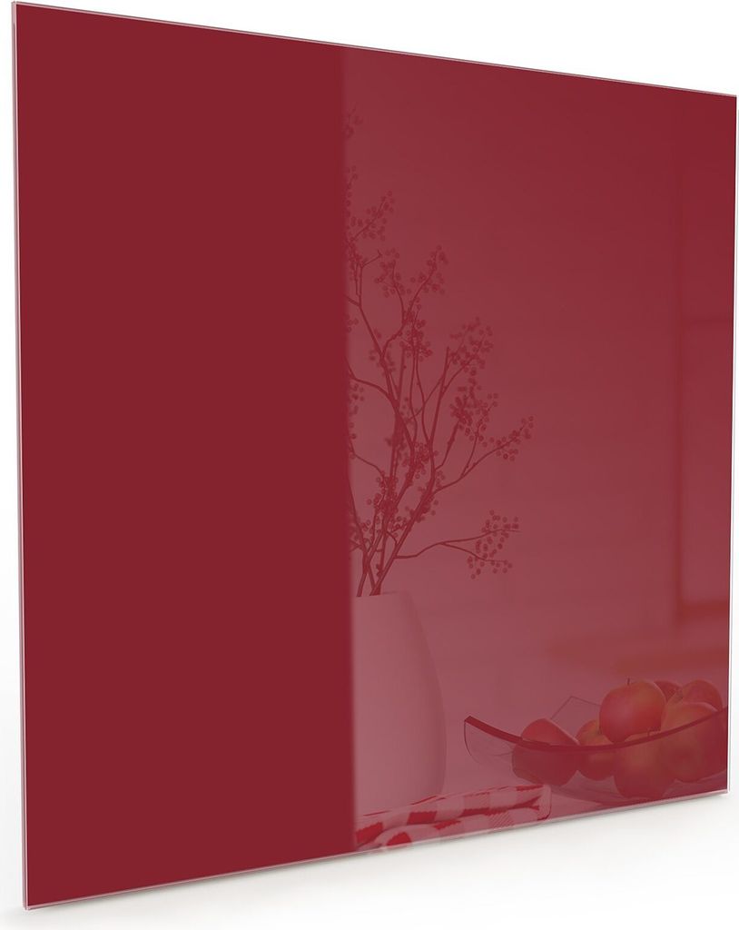 Küchenrückwand Spritzschutz Glas mit Motiv Weinroter Hintergrund II 40 x 40 cm