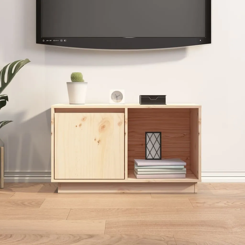 Mobile Porta TV in Pino Massiccio Maison Exclusive - Design Minimal 74cm - 7