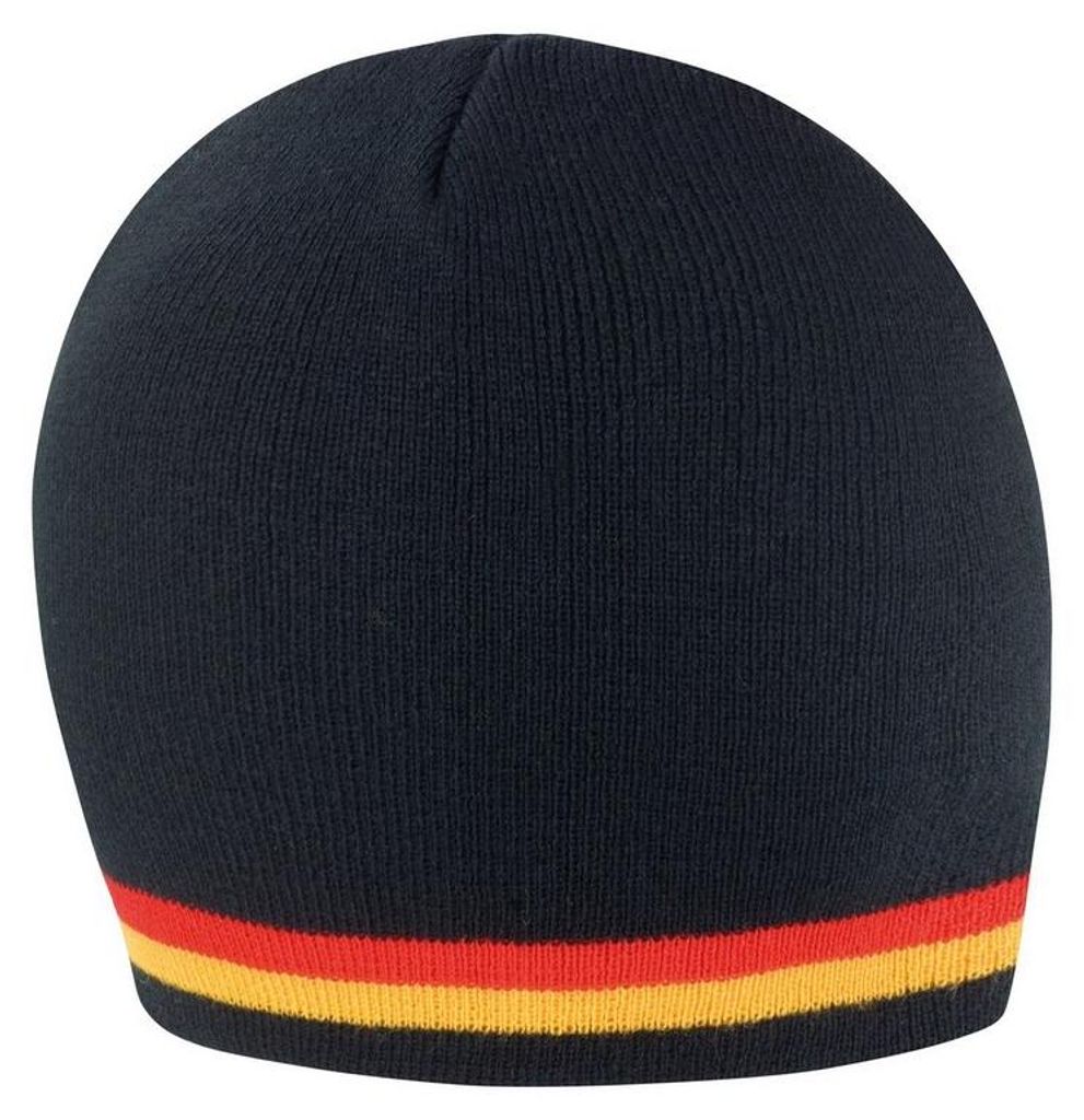 Result Winter Essentials - "National" Mütze für Herren/Damen Uni LT921 (Einheitsgröße) (Schwarz/Rot/Gold)