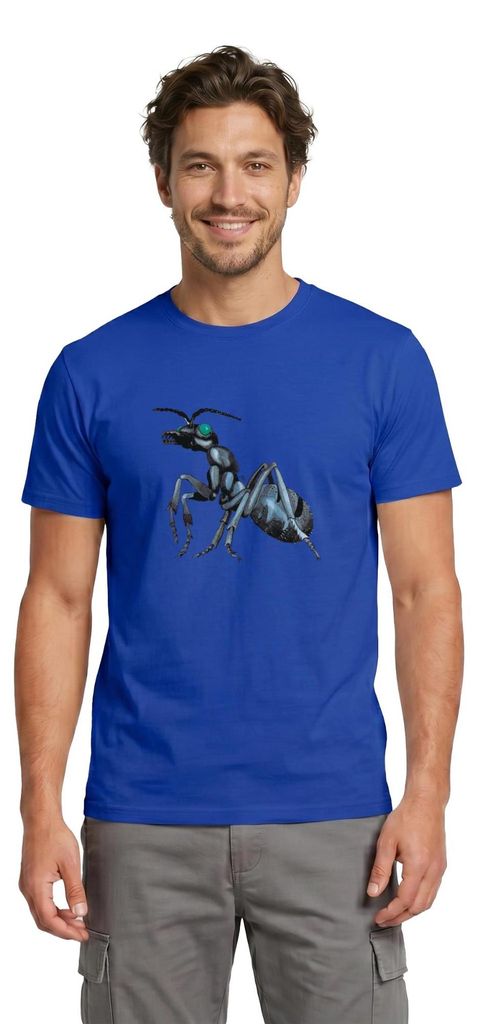 Spreadshirt Die Drei Fragezeichen Und Der Ameisenmensch Männer T-Shirt, S, Dunkelblau
