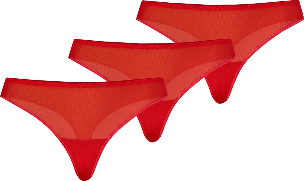 Teyli 3er Pack: Mesh Tanga Nikola Female 309-3 rot L
