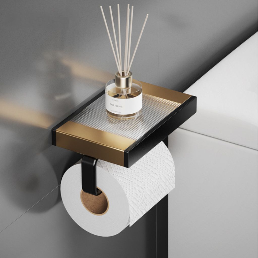 Handy Handy Taschentuchbox Taschentuchbox Mobiler Toilettenpapierhalter Nussbaum Taschentuchhalter - Schwarz + Gold