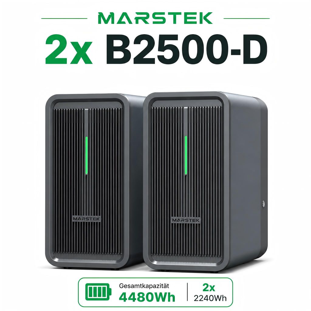 GreenSun Solar® MARSTEK 2x Saturn B2500-D Plug-in Batterie Produktbild 