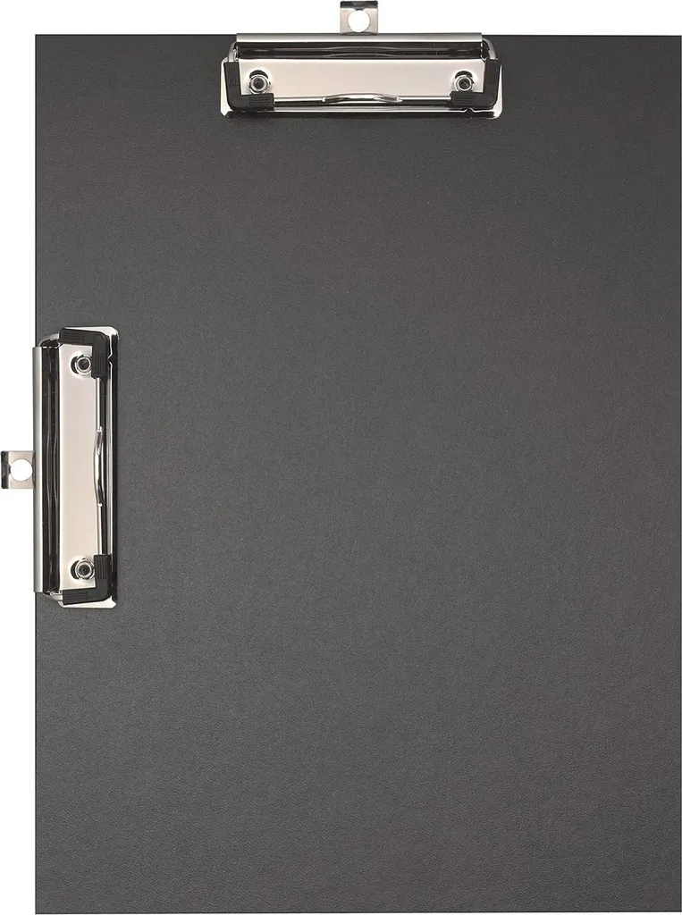 Pince-papier double Eco Noir pour Format A4 - Clip métal robuste 1 pièce