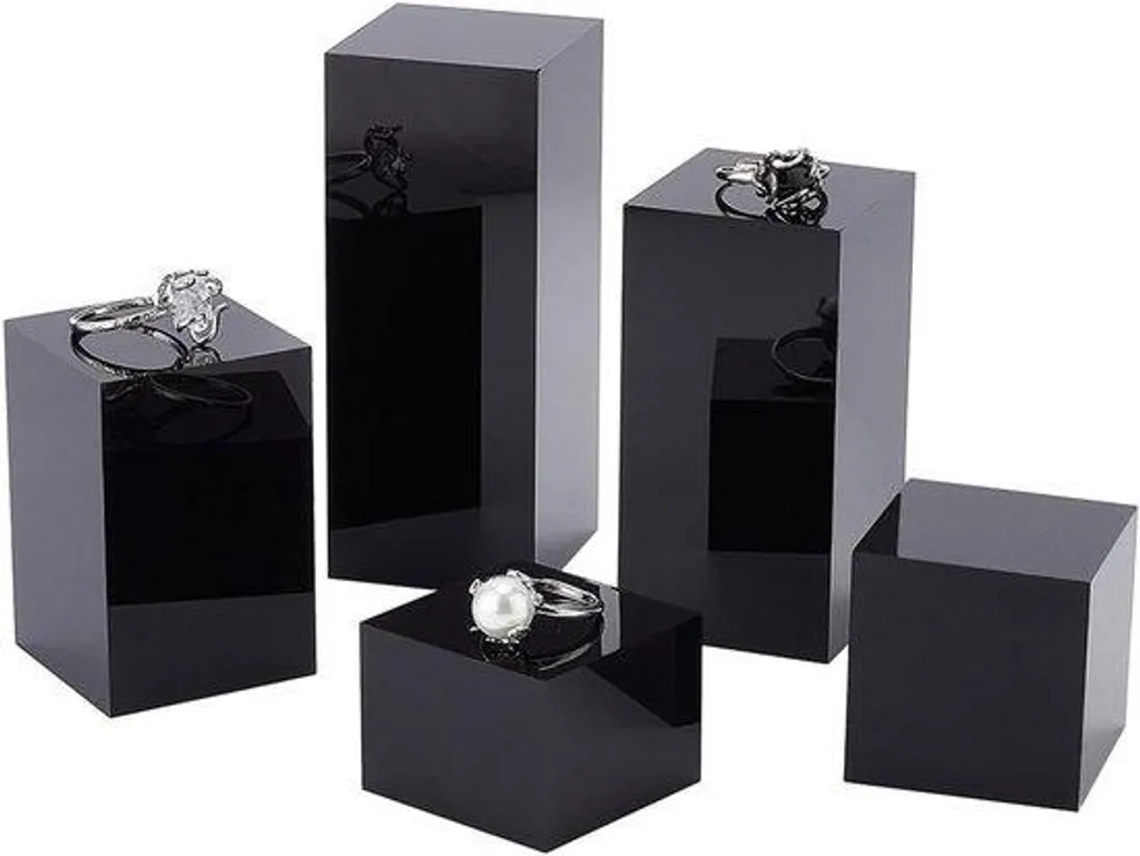 Rangement bijoux pour voyage en plastique noir - 5 tailles au choix
