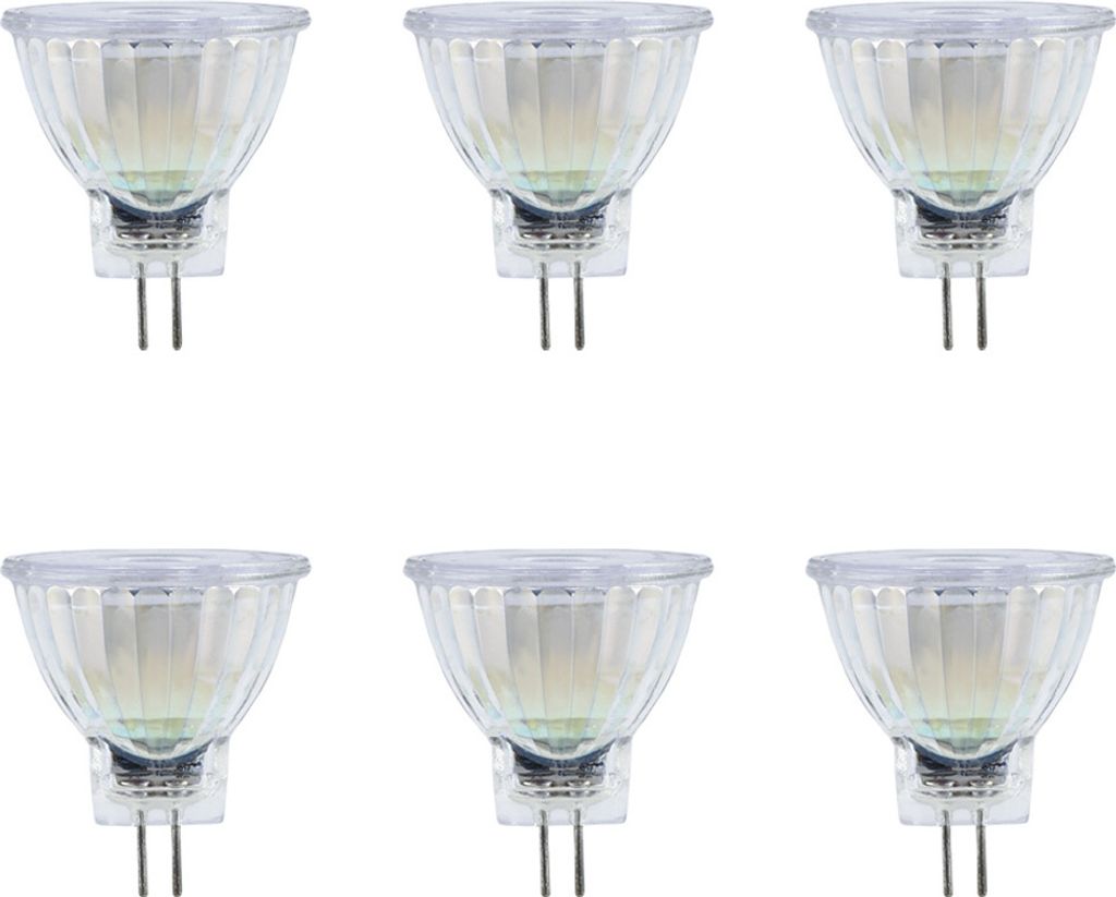 6 x LED Leuchtmittel MR11 Glas Reflektor 2,2W = 21W GU4 Produktbild 