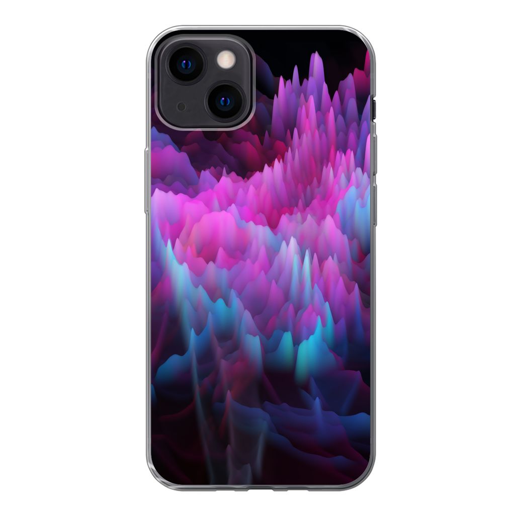 MuchoWow Handyhülle Schutzhülle Hülle für iPhone 13 Rauch - Farbe - Abstrakt Silikon Softcase Handy Hülle - Karteninhaber