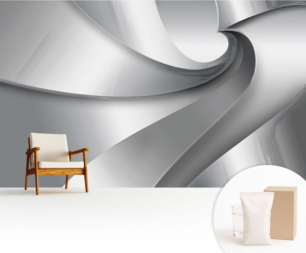 Fototapete - 416x254 cm - Tapete - Wandtapete - Wandbilder - Dekofolie - Tapete Folie - Wand - Dekoration - Wohnzimmer - Geometrische Spiralen