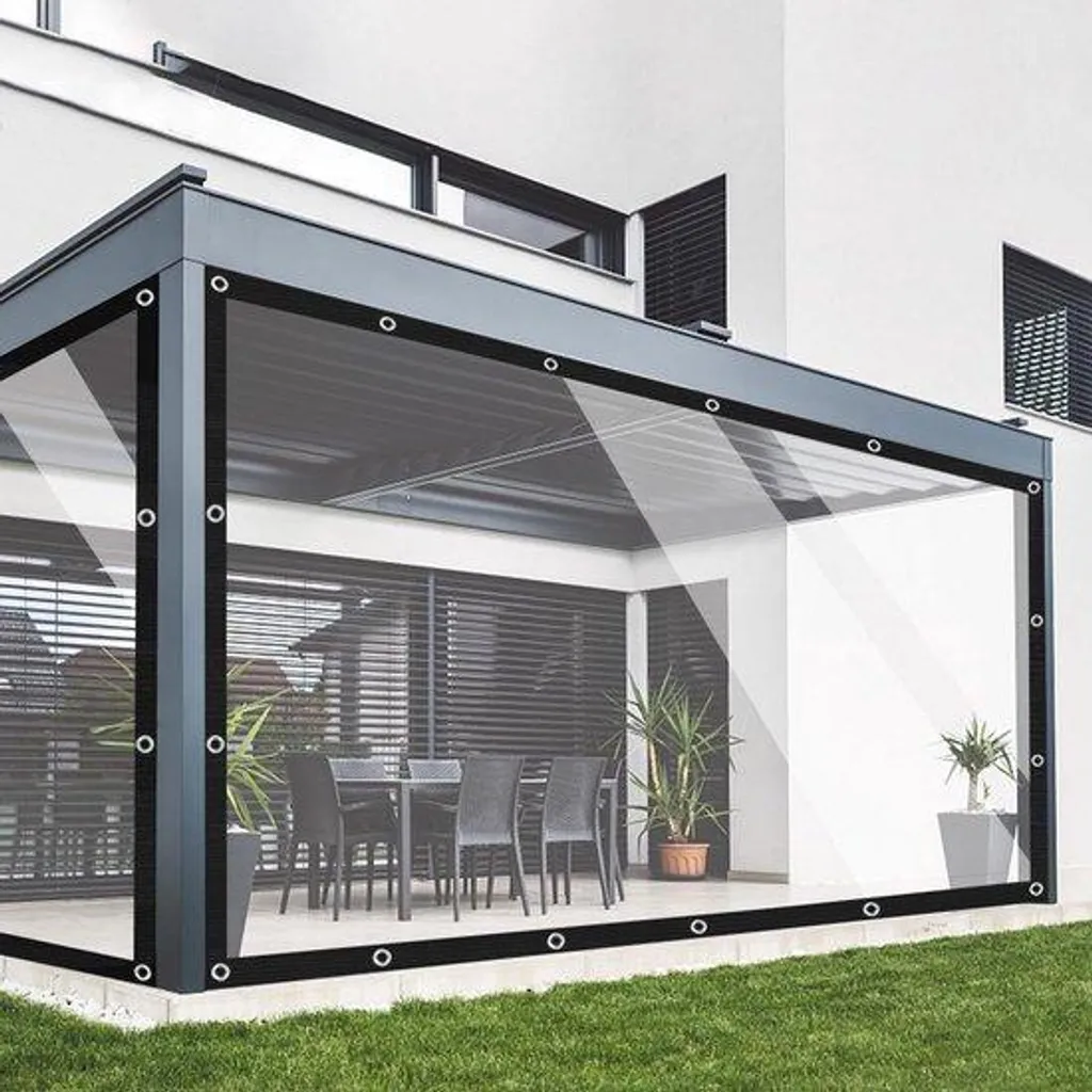 Bâche de toit transparente pour pergola et tonnelle - Imperméable 3x4m
