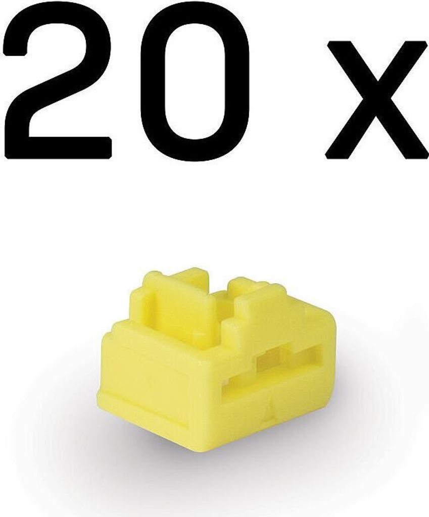 LINDY RJ45 Port Schlösser GELB, 20 Stück