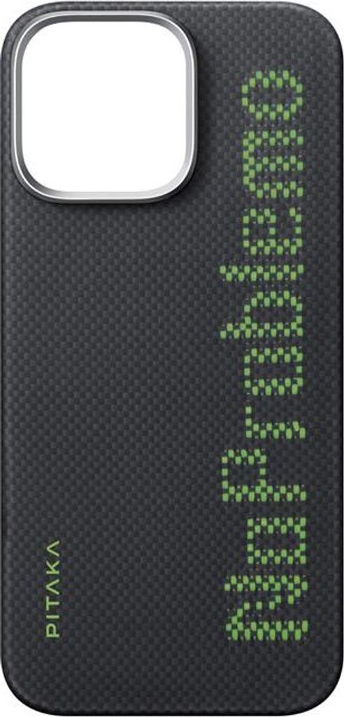 Pitaka KI1601NOP, Cover, Apple, iPhone 16 Pro Max, 17,5 cm (6.9"), Schwarz, Grün