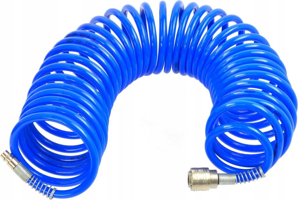 Druckluftschlauch Spiral Polyurethan10m 6,5x10mm blau
