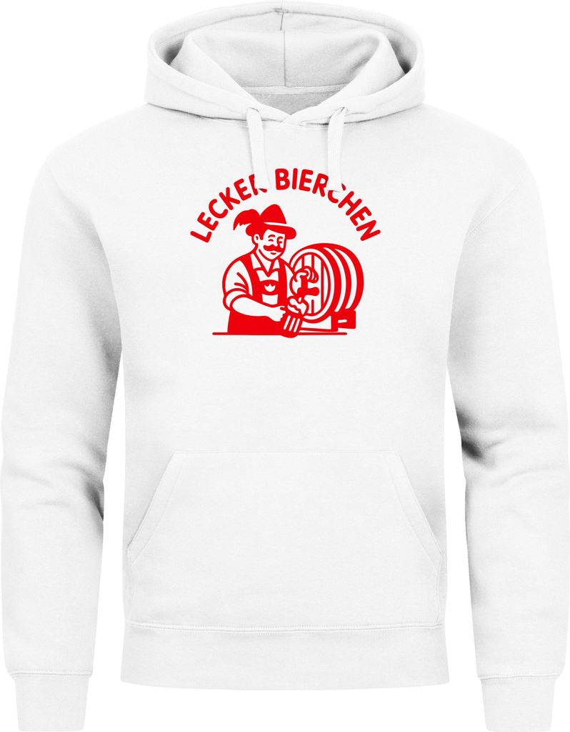 Hoodie Herren für das Lecker Bierchen Ersatz Tracht Pullover Volksfest Bierfest Outfit Spruch Lustig Moonworks