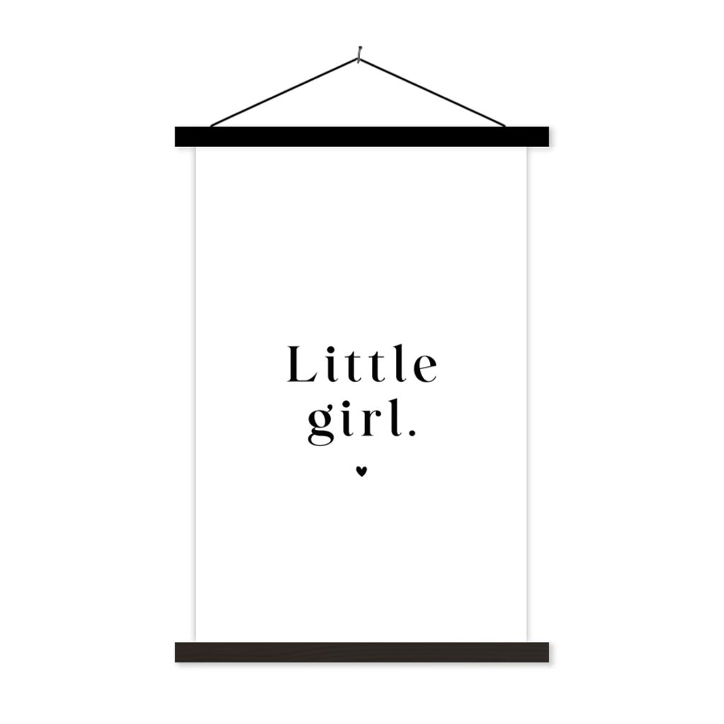 MuchoWow Textilposter Sprichwörter - Kleines Mädchen - Kinder - Zitate 40x60 cm mit schwarzem Rahmen - Wanddekorationen
