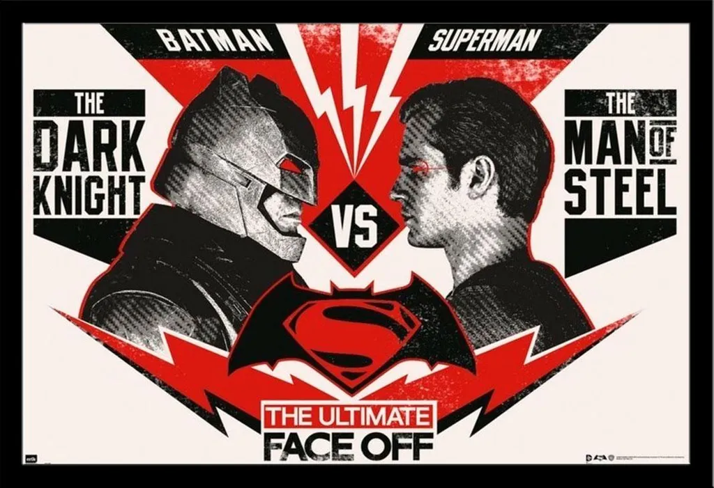 Poster Maxi Batman v Superman Ultimate Face Off + Cornice Shinsuke