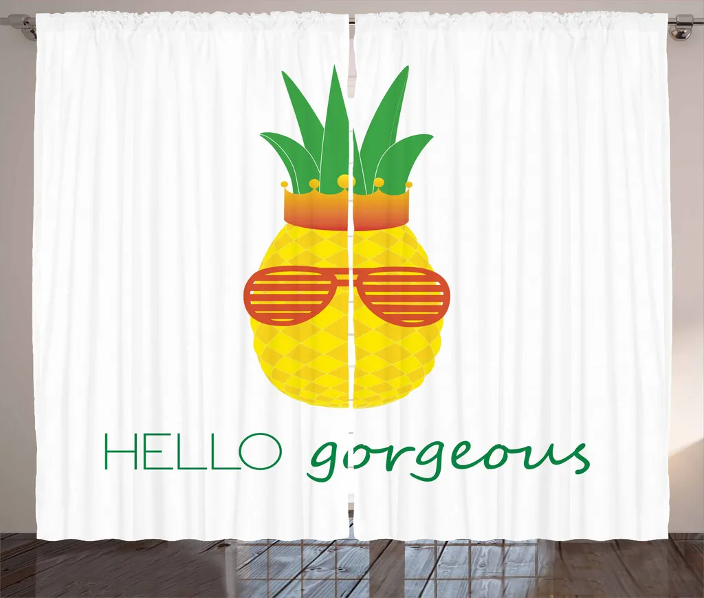 Tende Camera Letto ABAKUHAUS Ananas Multicolore 280x175 cm