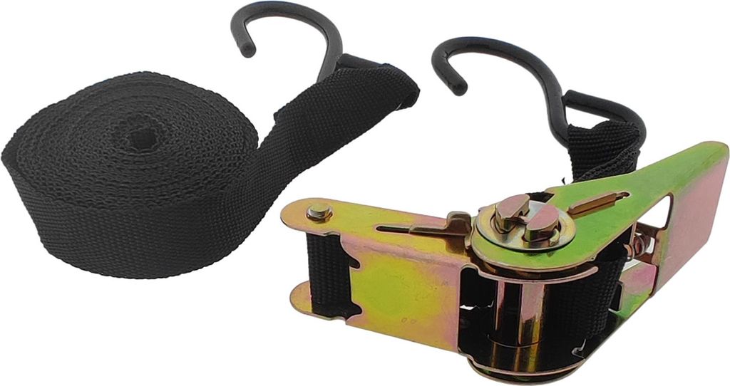 Sicherer Spanngurt mit Ratsche für Ladungssicherung – Robuster Zurrgurt 4500mm Schwarz 1er-Set